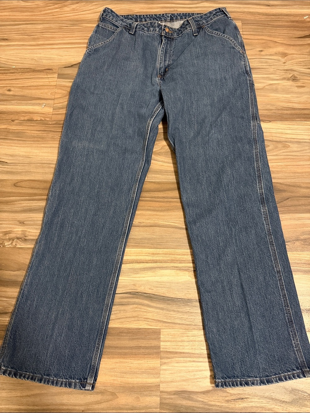 Carhartt Women’s Carpenter Jeans Medium Wash Denim Size 14x32 Wide Leg
